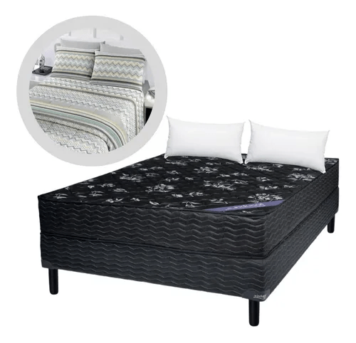Combo Inducol Imperial - Colchon + Sommier + Almohadas