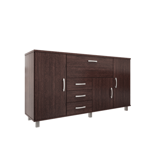 Bahiut 1.80 4 Puertas 3 Cajones Wengue ORLANDI