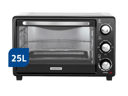 Horno Eléctrico TRAMONTINA 25Lts.Glass Cook GLASSCOOK25