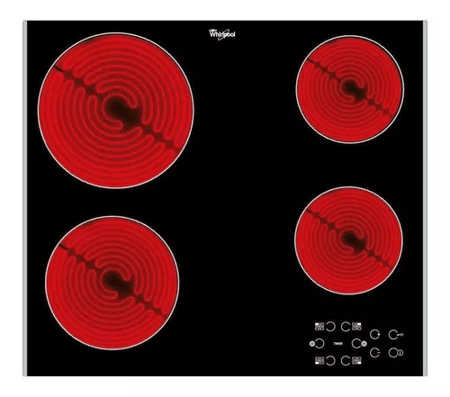 Anafe electrico Whirpool Negro Vitroceramico 60cm AKT8090L