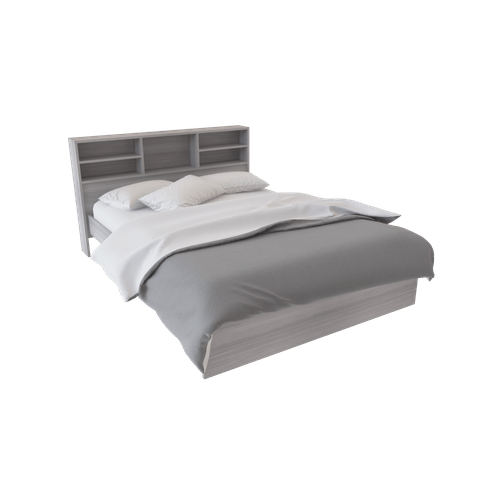 Cama 2 Plazas con Repisa ORLANDI Jacaranda