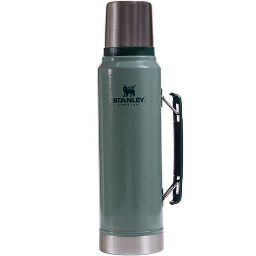 Termo Clasico Stanley 950ML con manija y tapon verde