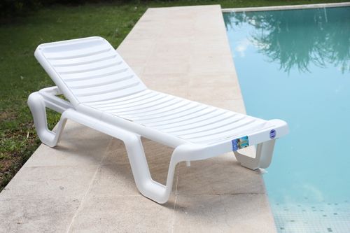 Reposera Hawaii Plastico Blanca VOSS 2000