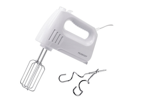 Batidora de Mano con Bowl 300Wts. Blanca PEABODY PE-HMA550