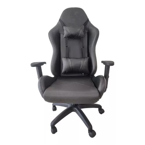 Silla Gamer Rosario Import Negro y Gris 440