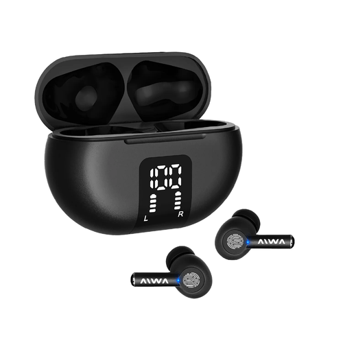 Auriculares Inalámbricos AIWA In Ear Negro True Wireless TWA-100N