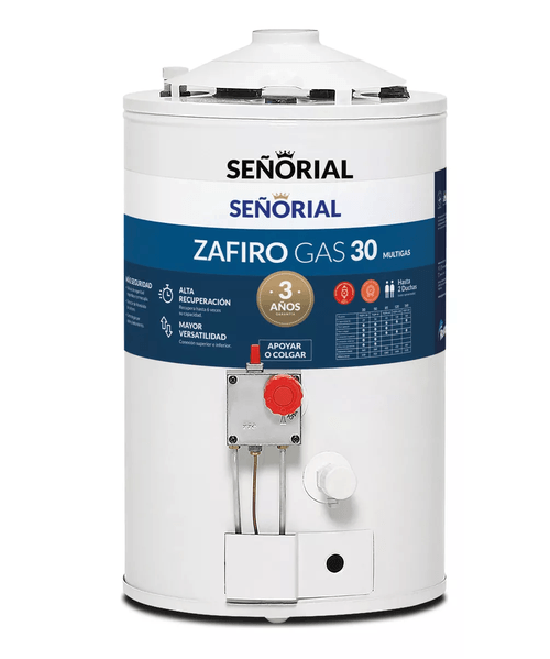 Termotanque 30Lts. Multigas SEÑORIAL Inferior/Superior 330000
