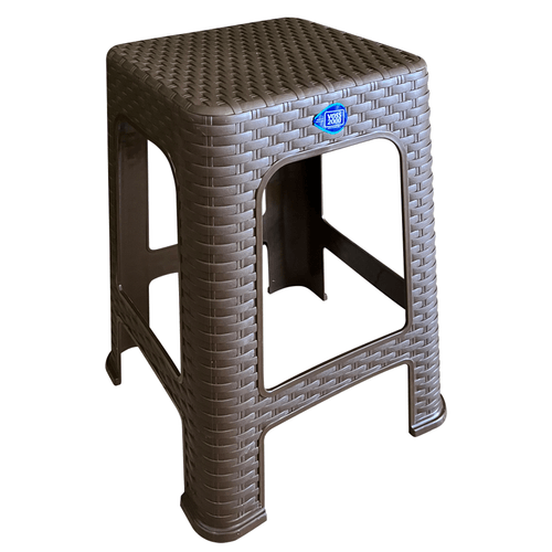Banquito Apilable VOSS 2000 Lyon Estilo Rattan Mokka