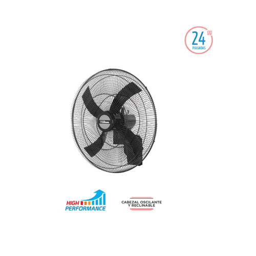 Ventilador de Pared LILIANA 24" Parrilla Metalica NEGRA VW2416