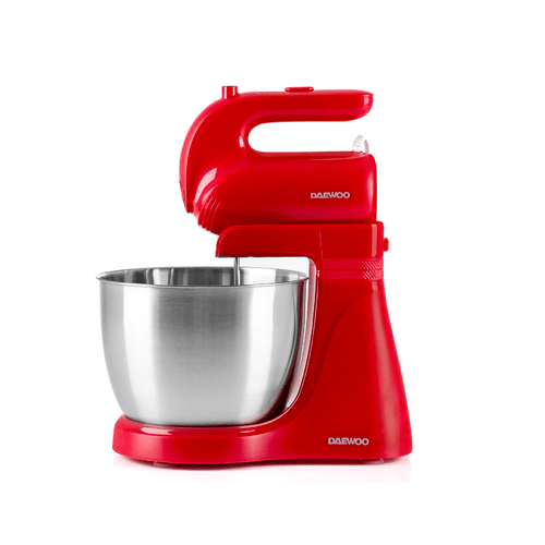 Batidora de Mano con Bowl Daewoo de Acero Inoxidable roja 300W DHM-238