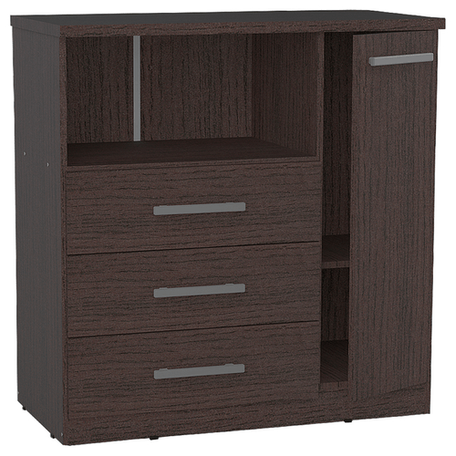 Cómoda Premium 1 Puerta 3 Cajones Wengue ORLANDI