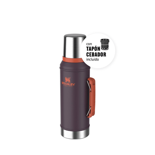 Termo Stanley 950Ml con manija y tapon color plum