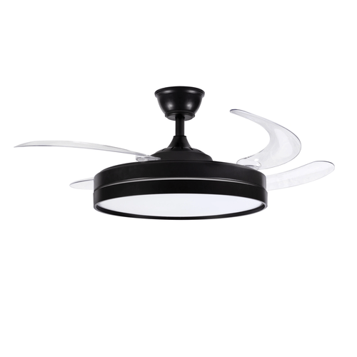 Ventilador de Techo Codini 30Wts. Retractil Con Control Remoto Negro VI42N