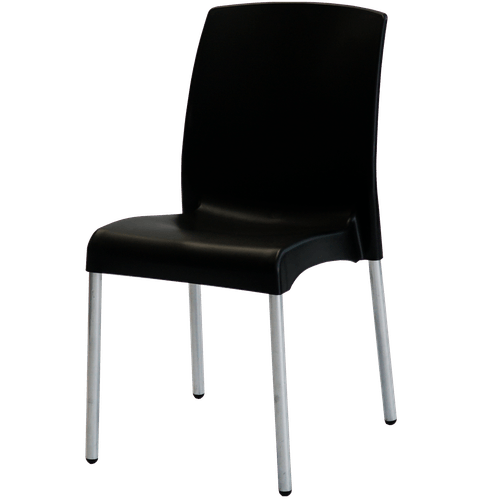 Silla Apilable Mallorca Negra VOSS 2000