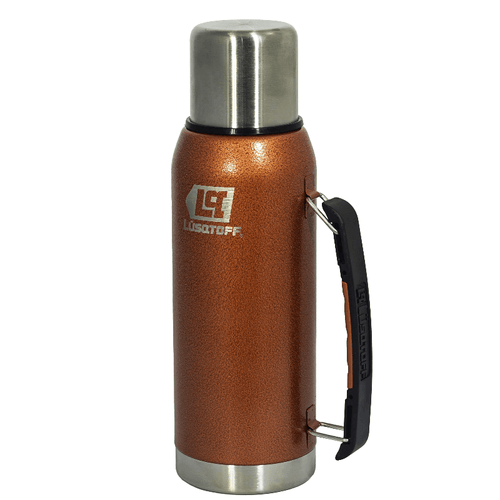 Termo de Acero Lusqtoff 1 Lt. Naranja con Manija y Pico Cebador TL1-9N