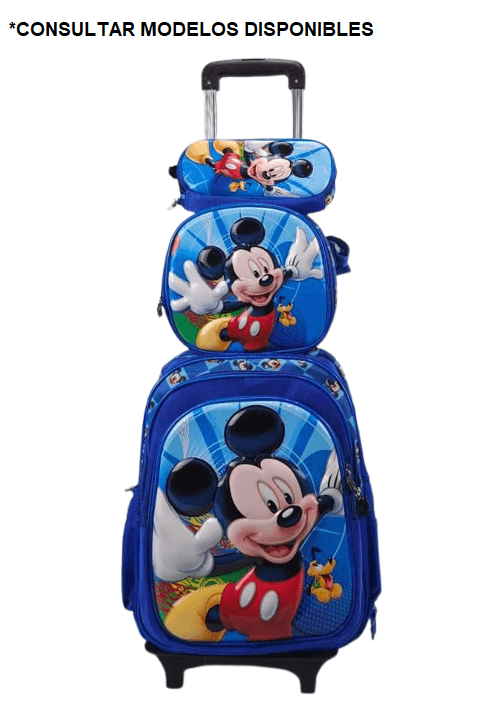 Mochila carrito escolar con diseño Set 3