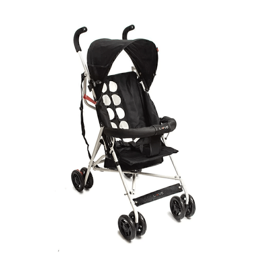 Cochecito Paraguitas con Correa Love Negro 195R