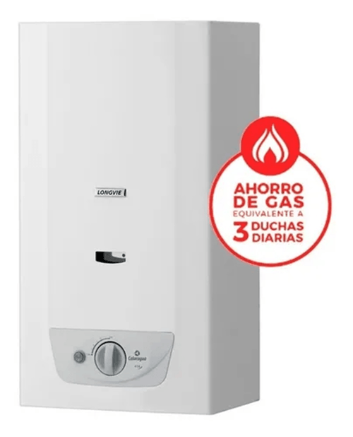 Calefón LONGVIE 12Lts Gas Natural Encendido A MOD.CN412SS-N
