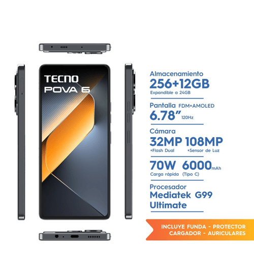 Cel Tecno Pova 6 Gamer 256/12GB Meteorite