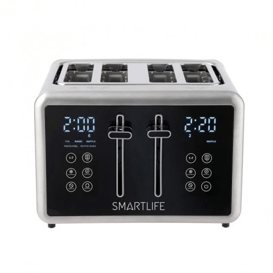 Tostadora Cuatro Panes Tostadora Digital Smartlife Inox Panes