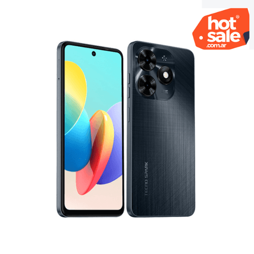 Celular Spark 20C TECNO 6.56" 128/4Gb+4GB ext 50MP Gravity Black