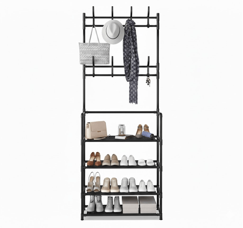 Perchero Organizador SUONO Doble Perchero Mod HOG0147NEG