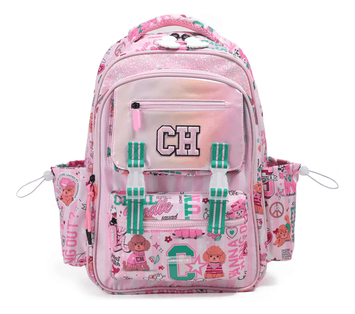 MOCHILA CHIMOLA MIX ESPALDA 17" POODLE CREW PINK MOD 5504497