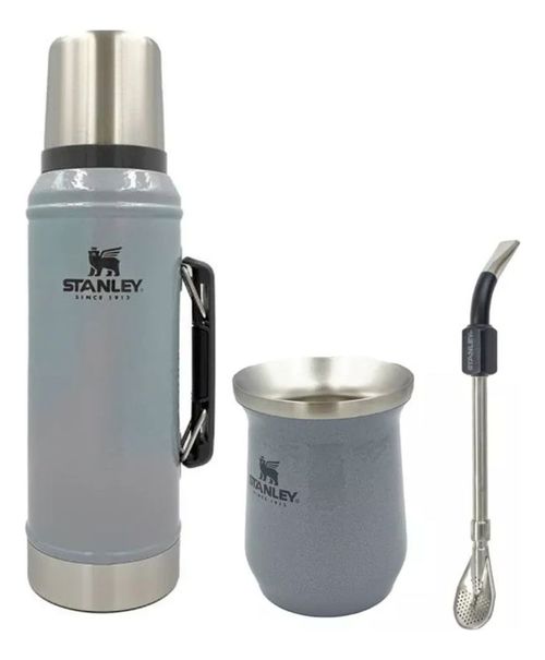 TERMO CLASICO 950ML CON MANIJA SILVER - GRIS